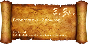 Bobrovszky Zsombor névjegykártya
