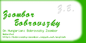 zsombor bobrovszky business card